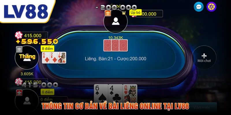 Thông tin cơ bản về bài liêng online tại LV88